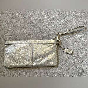Metallic Coach clutch purse/wristlet *brand new*